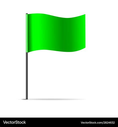 Green flag Royalty Free Vector Image - VectorStock