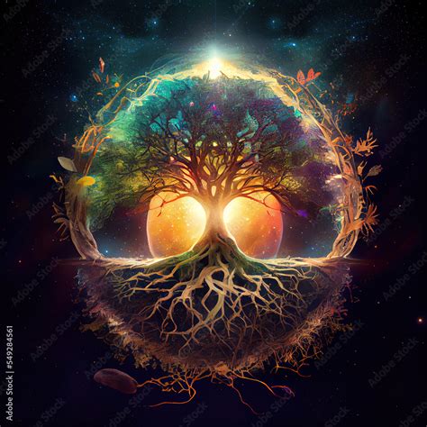 Digital Fantasy Art: The Tree of Life - A Spiritual Concept Bridging Nature, Religion, and God ...