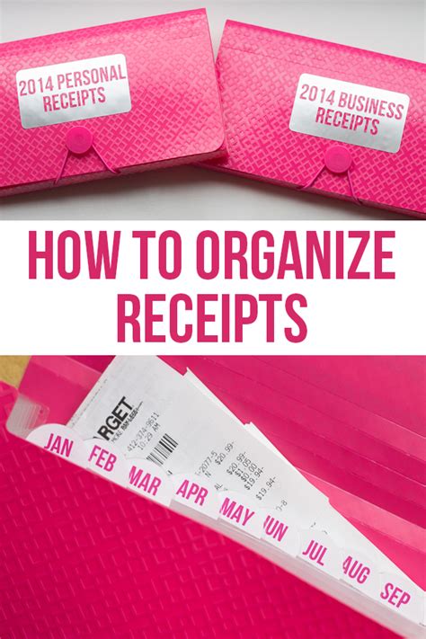 How to Organize Receipts - I Heart Planners