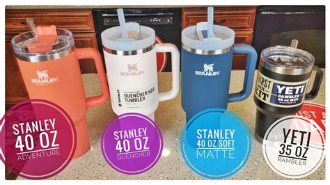 Stanley vs Yeti Tumbler Travel Mug with Straw Lid & Handle 40 oz vs ...