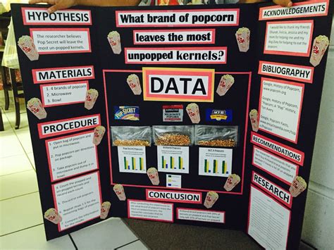 Popcorn science project! | Popcorn science fair project, Science fair projects, Cool science ...