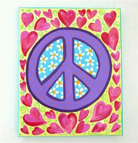 Pin by Starla Skye on Peace baby..... | Peace sign art, Peace art, 8x10 canvas art