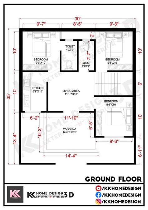 Floor Plan Low Budget Modern 3 Bedroom House Design | Viewfloor.co