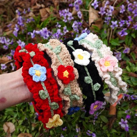 Crochet Flowers Headband for Womenfashion Hairbandheadbands for Womenvintage Headband, Autumn ...