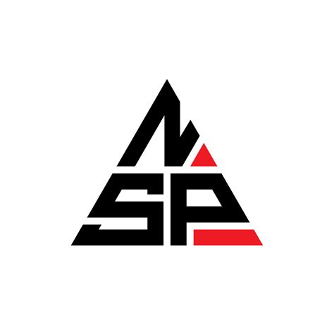 NSP triangle letter logo design with triangle shape. NSP triangle logo ...