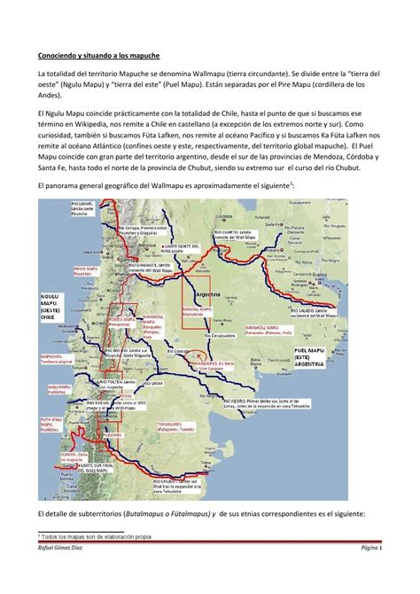 Conociendo y Situando a Los Mapuche, por Rafael Gómez Díaz by ...