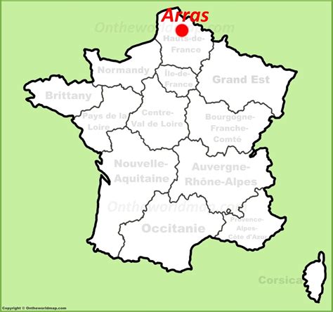 Arras location on the France map - Ontheworldmap.com