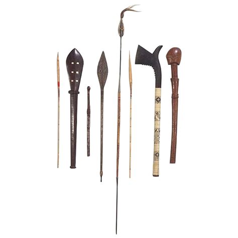 Collection of Fijian, Tongan, New Guinea and African War Clubs and ...