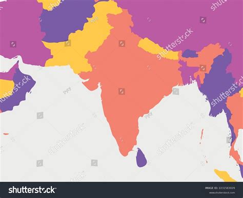 South Asia Blank Map High Detailed Stock Vector (Royalty Free) 2231583029 | Shutterstock