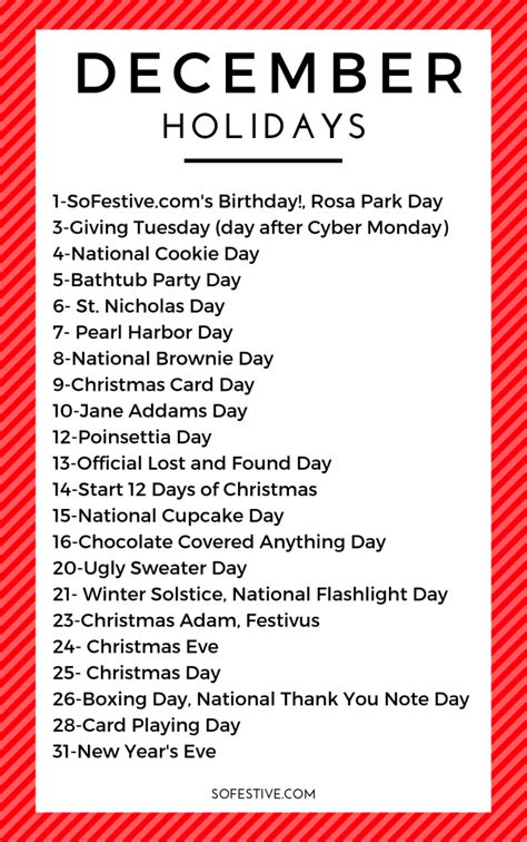 December Holidays 2024 - Unique & Fun Daily Holidays | National holiday calendar, December ...