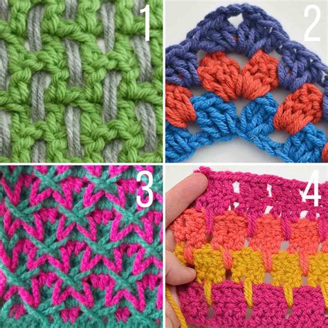 20+ Multi-Color Crochet Stitch Tutorials - Make & Do Crew