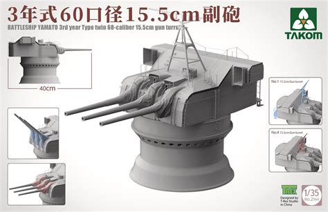 Yamato 15.5 cm/60 3rd Year Type Gun Turret | Model Shipwrights