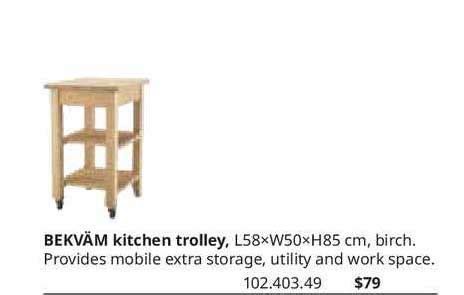 BEKVAM Kitchen Trolley, Offer at Ikea - 1Catalogue.com.au