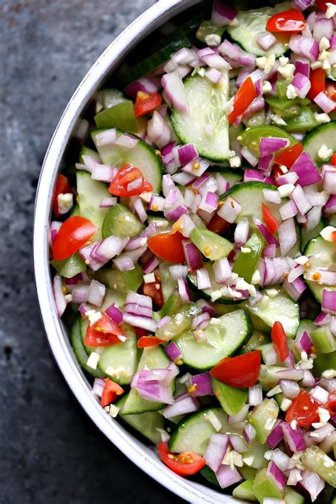 Cucumber Salad with Meyer Lemon Vinaigrette - Cravings of a Lunatic