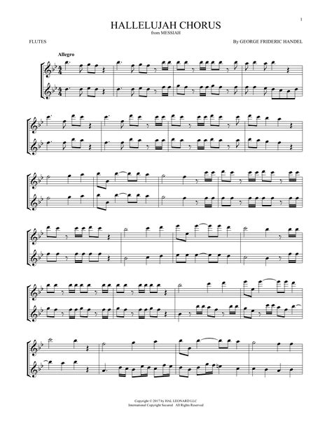 George Frideric Handel "Hallelujah Chorus" Sheet Music Notes | Download ...