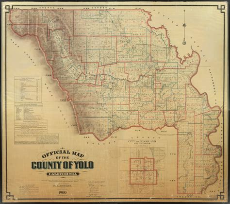 Official Map of the County of Yolo, California, Showing Roads ...