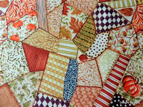 One Half Yard Cut Quilt Fabric Fall Crazy Quilt Cheater