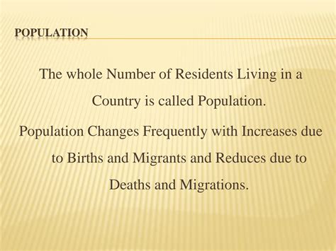 SOLUTION: What is POPULATION? population explosion its causes and effects - Studypool