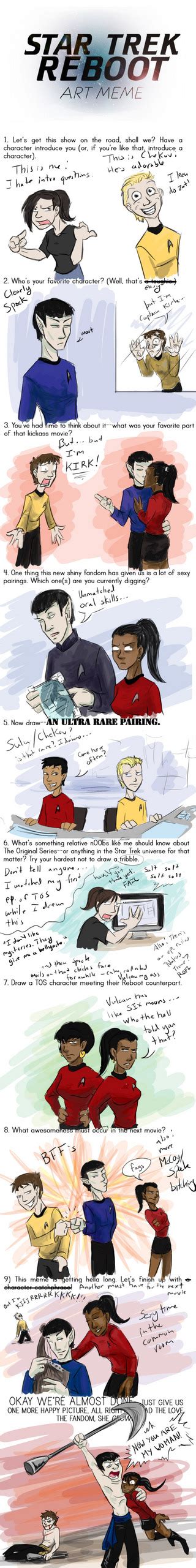 Star Trek Reboot Meme - Spock & Uhura Fan Art (26472409) - Fanpop