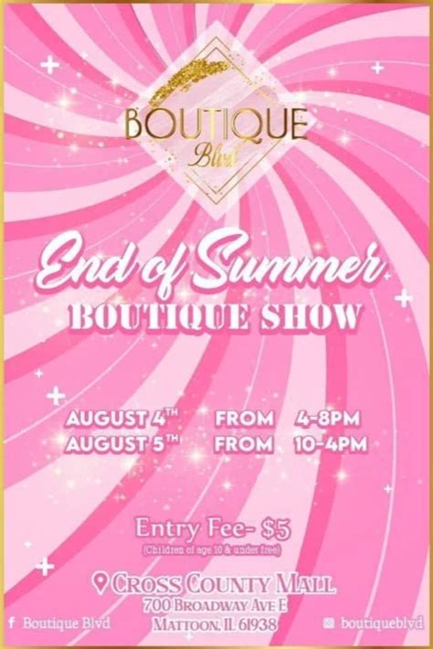 Mattoon Boutique BLVD, Cross County Mall, Mattoon, August 4 2023 | AllEvents.in