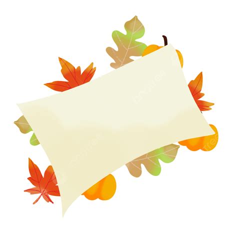 Autumn Pumpkin Leaves Paper Border, Fall, Autumn, Pumpkin PNG Transparent Clipart Image and PSD ...