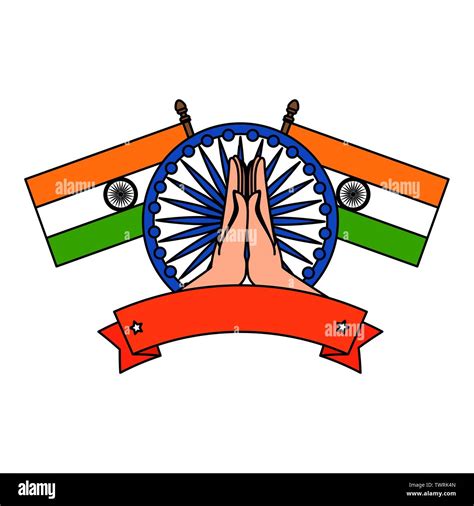 ashoka chakra with flags indian emblem Stock Vector Image & Art - Alamy