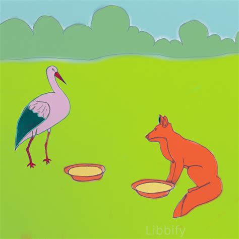 The fox and the stork | Aesop fables picture book in english | english ...