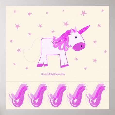 Pin the Tail on the Unicorn Party Game Poster | Zazzle.com.au