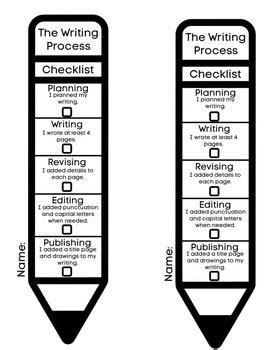 Writing Process Checklist by Melissa Huckfeldt | TPT