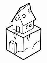 House And ice colouring book Pages For Children Adults With Vector  sketch template