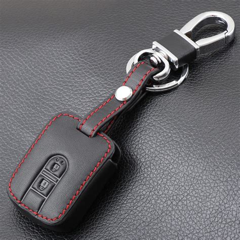 Black Leather Car Key Fob Cover Case Bag For Nissan Qashqai Micra Navara Almera Car Accessories ...