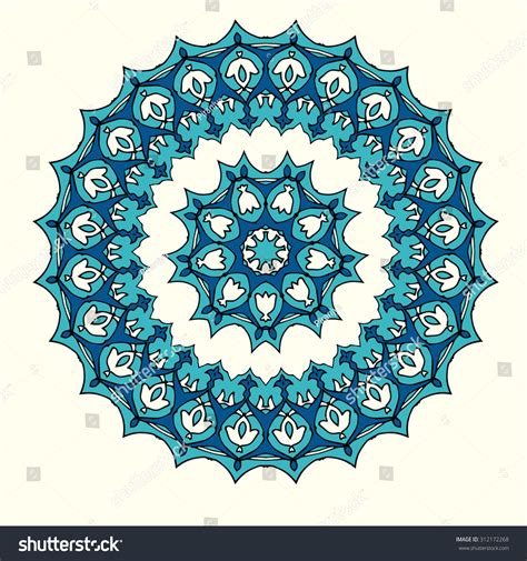 Islamic Floral Circle Design Traditional Round Stock Vector (Royalty ...