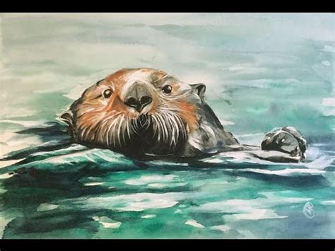 Watercolor Otter Painting Demonstration - YouTube