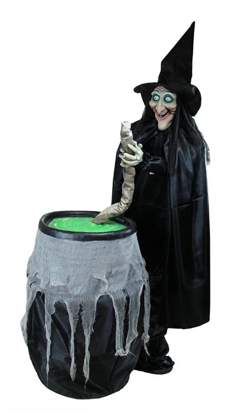 5.5' Lighted Witch and Cauldron Animated Halloween Decoration with Sound - Walmart.com