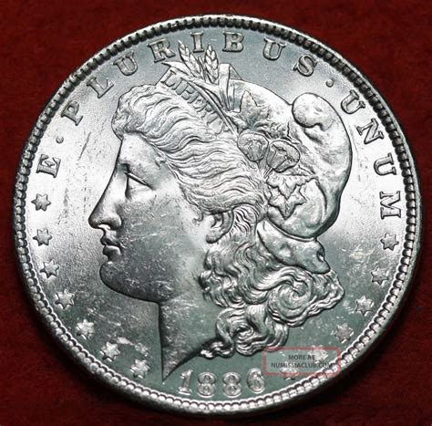 Uncirculated 1886 Silver Morgan Dollar S/h