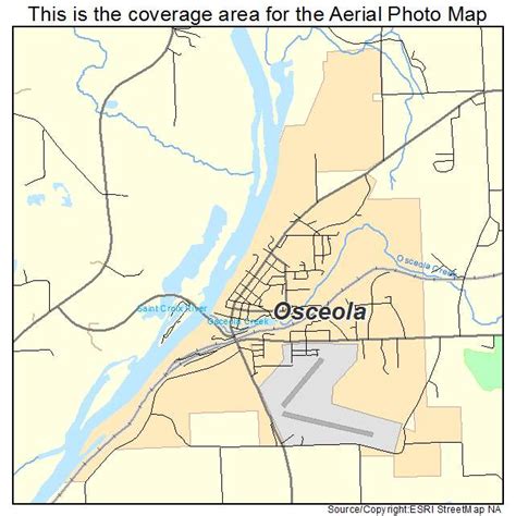 Aerial Photography Map of Osceola, WI Wisconsin