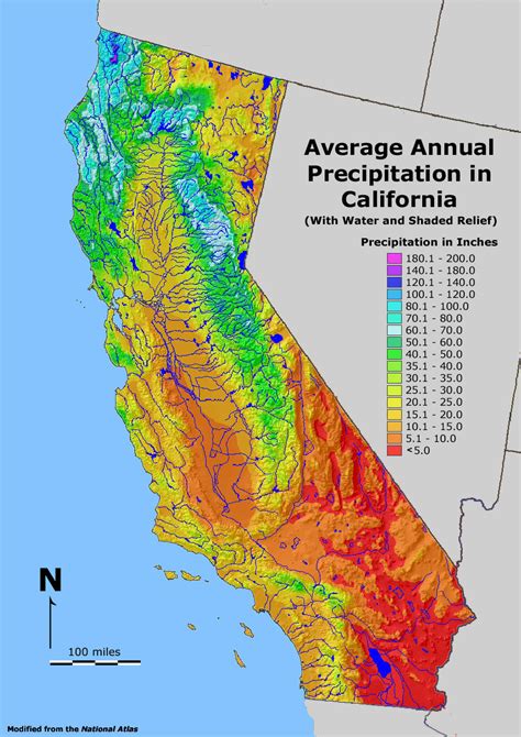 California Precipitation Map