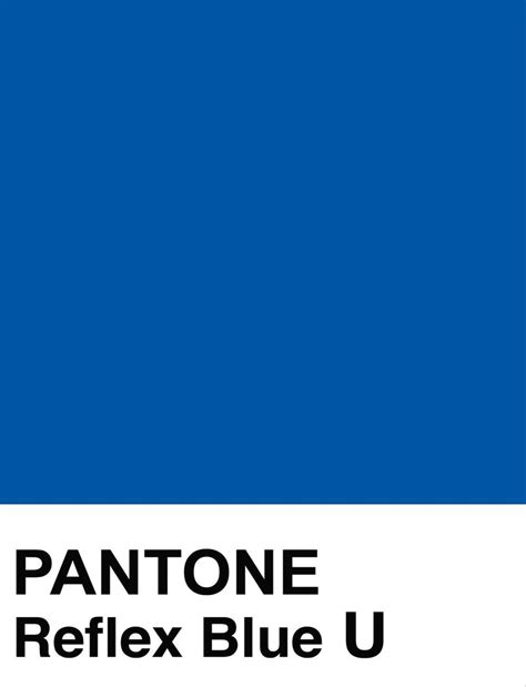 PANTONE Reflex Blue U Color Swatches