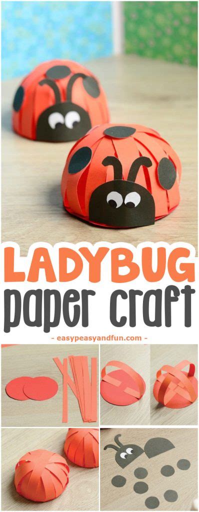 Paper Ladybug Craft - Easy Peasy and Fun