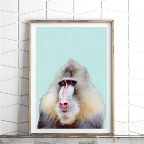 Animal Art Set Monkey Print Animal Printable art Nursery | Etsy