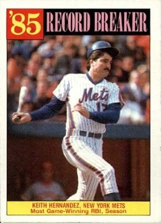 Amazon.com: 1986 Topps Baseball Card #203 Keith Hernandez Mint: Collectibles & Fine Art