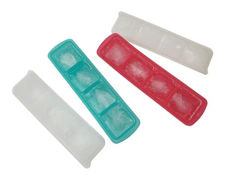 Slim, Silicone Ice Cube Tray with Lid, Extra Large Ice Cubes (2 Tray Pack) - Just Smart Kitchenware