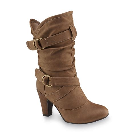 Twisted Women's Lillian Taupe Mid-Calf Slouchy Boot - Wide Width ...