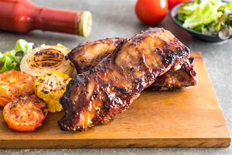 Grilled pork ribs stock image. Image of corn, smoked - 138541983