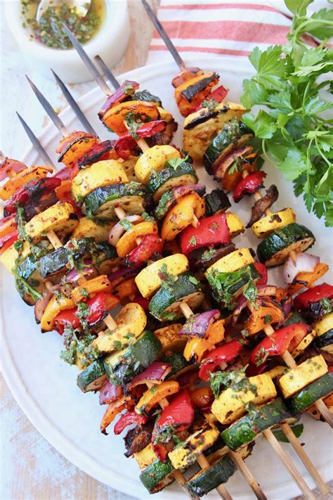 Easy Grilled Vegetable Skewers Recipe | WhitneyBond.com