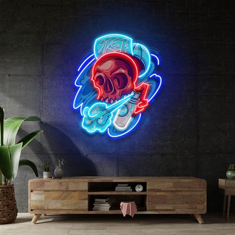 Graffiti Skull LED Neon Sign Light Pop Art