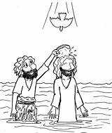 Baptism Coloring Pages Catholic Jesus Sacrament Kids Sacraments  sketch template