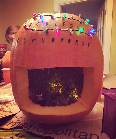 Stranger Things inspired pumpkin! | Stranger things pumpkin, Stranger ...