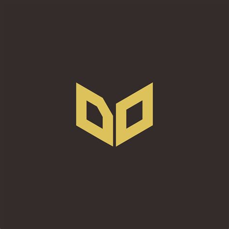 DO Logo Letter Initial Logo Designs Template with Gold and Black Background 2836901 Vector Art ...