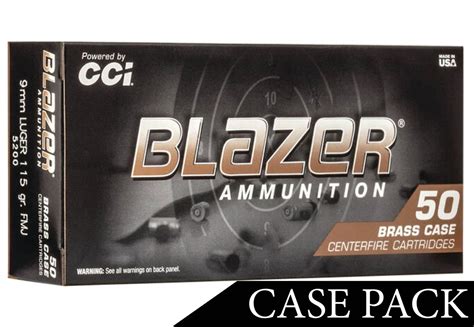 Ammo Bros | CCI BLAZER BRASS 9MM 115GR. FMJ 1000RD CASE